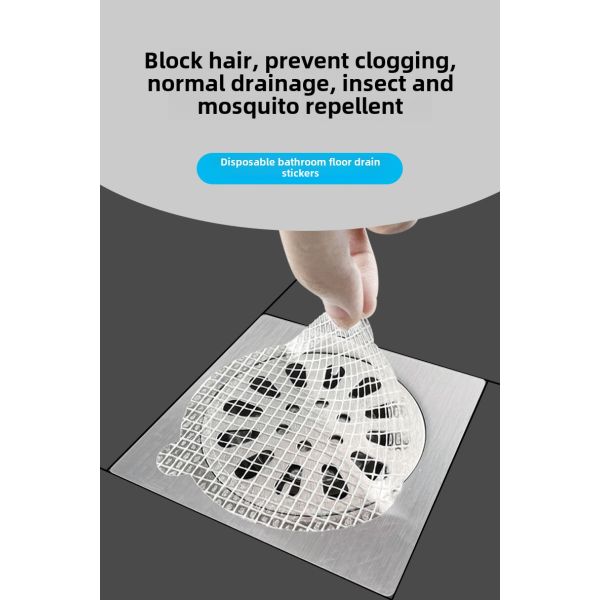 Self Adhesive Disposable Fiber Filter Net Drain Sticker for Bathroom Kitchen Anti-Insect Masking