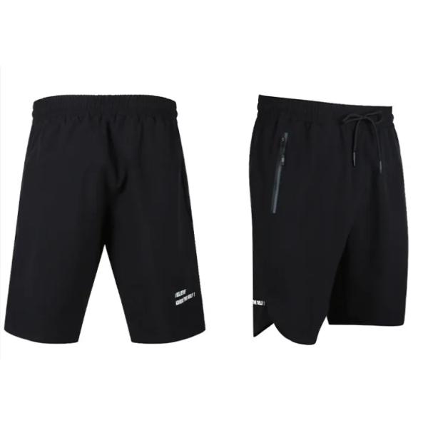 Men's spring and summer sports casual trend all-in-one solid color simple personality print breathable training shorts