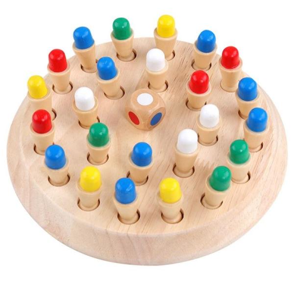 Cheap 5.5cm Wooden Montessori Baby Toys Memory Matchstick Chess Game for sale