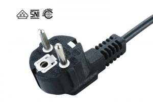 China Black IEC C13  Power Cord , Indonesia 3 Pin Ac Power Cord Customized Length on sale