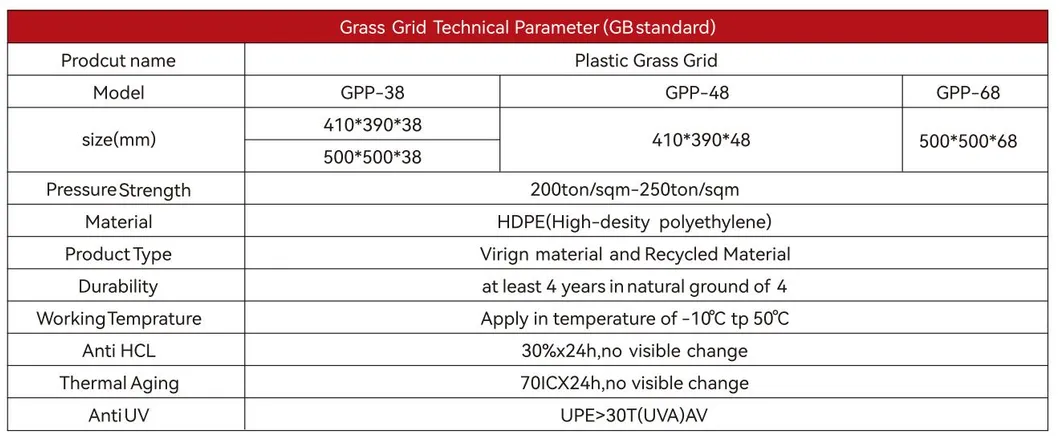 Wholesale Price Lawn Ground Paving Plates Permeable Gravel Grass Planting Grid Mould for Driveway Factory Supply