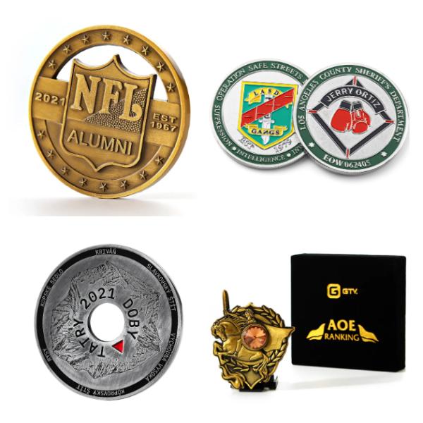 Stainless Steel Custom Made Military Challenge Coins ODM 2.25" 3"