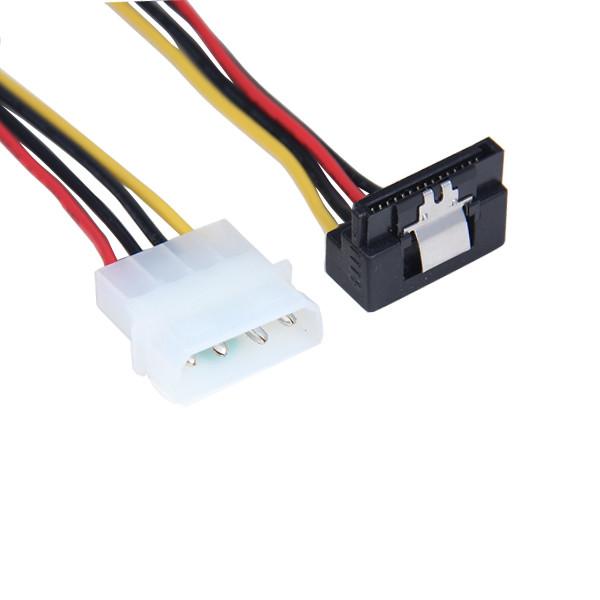 Cheap Sata power 15pin to 4pin serial port Power cable,righ angle 15pin Serial ATA for sale