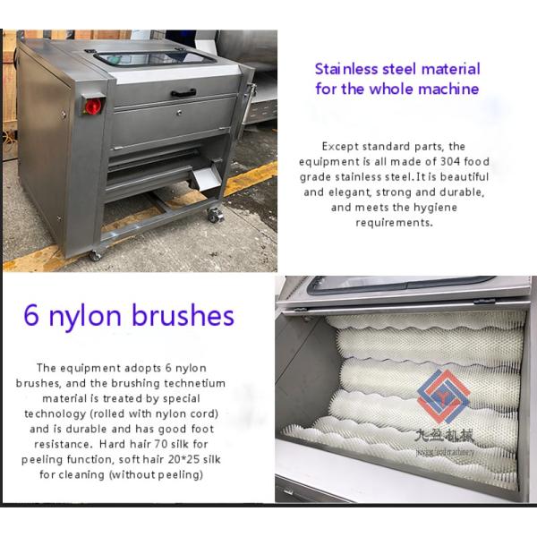 High Efficiently Fruit And Vegetable Peeler Machine Brush Roller Long 800mm