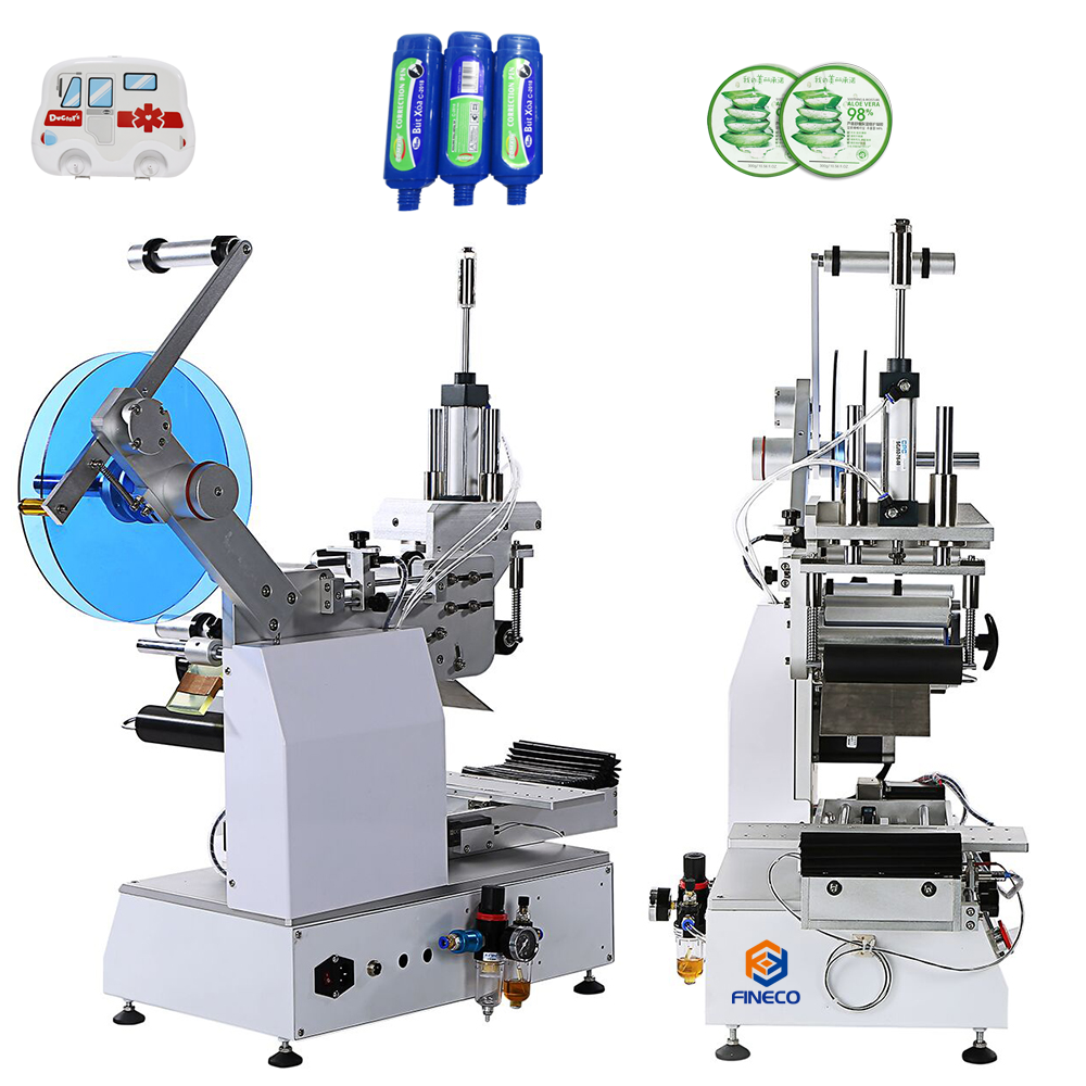 Square Bottle Label Applicator for FK617 Semi Automatic Flat Bottle Labeling Machine