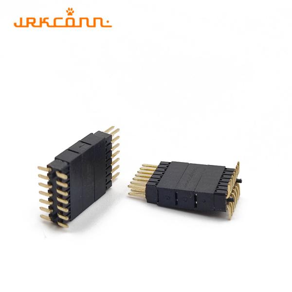 Cheap Black Double Row Through Hole Pin Header PBT Pitch 2mm Pin Header Connectors for sale