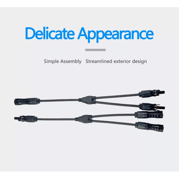 IP67 Y Branch Solar Panel Connectors 1000V DC Tin Plated Copper Material