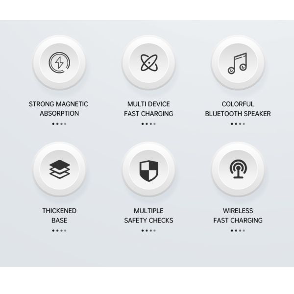 All in one Bluetooth Speaker and Wireless Charger Combo with Qi2.2 Certificate