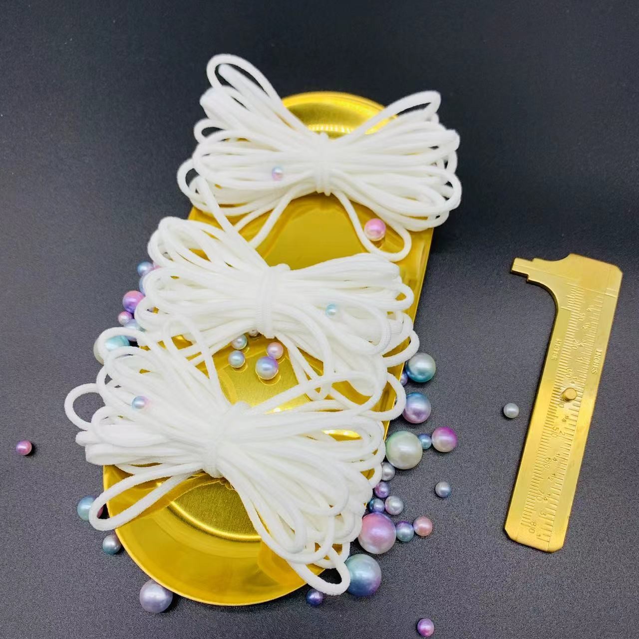 Spandex Nylon Round Elastic Earloop Rope Cord String Band Tape 2.5mm 3mm 4mm 5mm 6mm