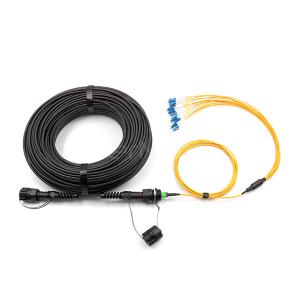 Best ODVA MPO To ODVA MPO FTTA Solutions 12 Cores 9/125 OS2 Armored Fiber Patch Cord LSZH Jacket wholesale