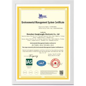 Shenzhen Kanghongjin Electronics Co., Ltd Certifications