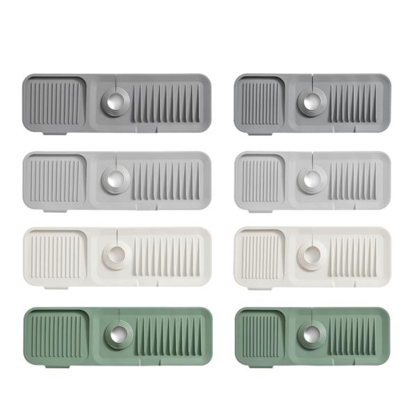 Cheap Silicone Faucet Handle Tray Mat Kitchen Utensils Sink Dishwashing Soap Sponge Bracket Accessories Small Tool Storage Mat for sale