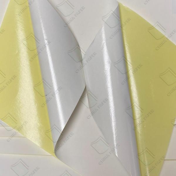 Cheap China Paper Manufacture Strong Adhesive Custom Sticker Self OEM Semi Glossy Paper for sale