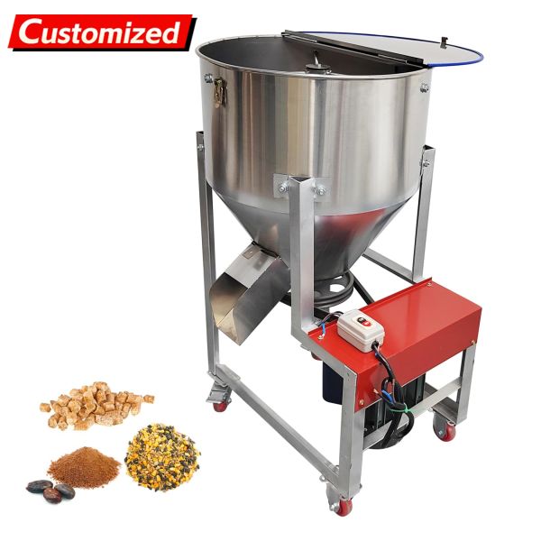 Custom Stainless Steel Dry Powder Mixer 220lbs 3KW 110V Industrial Blender for Wide Applications