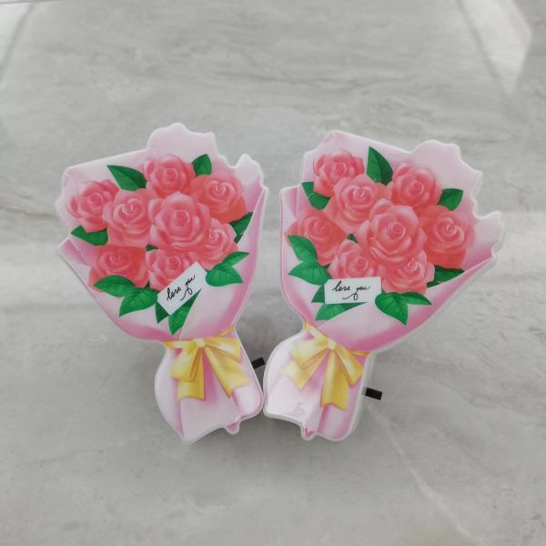 Flowers Indoor Plug in Night Lamp Soft Light Easy Installation Perfect for Bedroom Hallway and Nursery Lighting