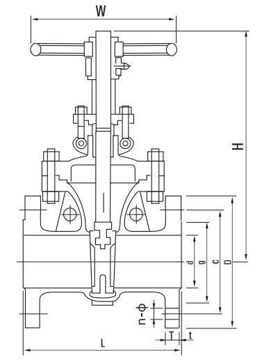 ANSI Flanged Class 300 Wcb A216 Gate Valve