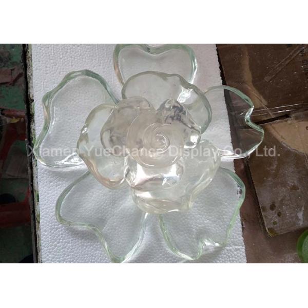 Hand Made Transparent Decoration Resin Flower Oversize Lotus Custom Design