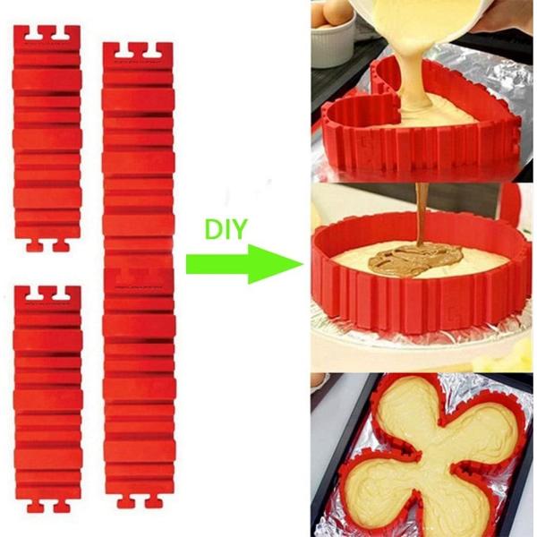 Non Stick Pound Silicone Cake Mould Multicolor Odorless Durable