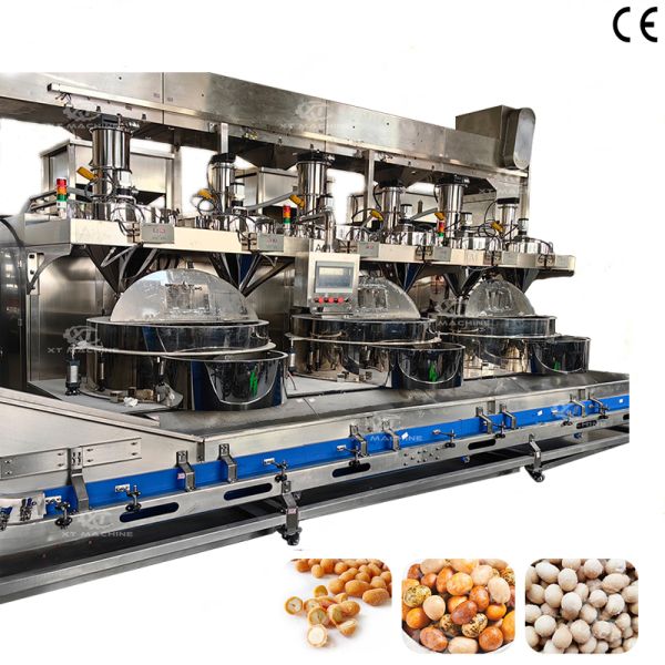 Cheap PLC Control System High Production Efficiency Covered Peanut Coating Machine and Nut Processing Machine for sale