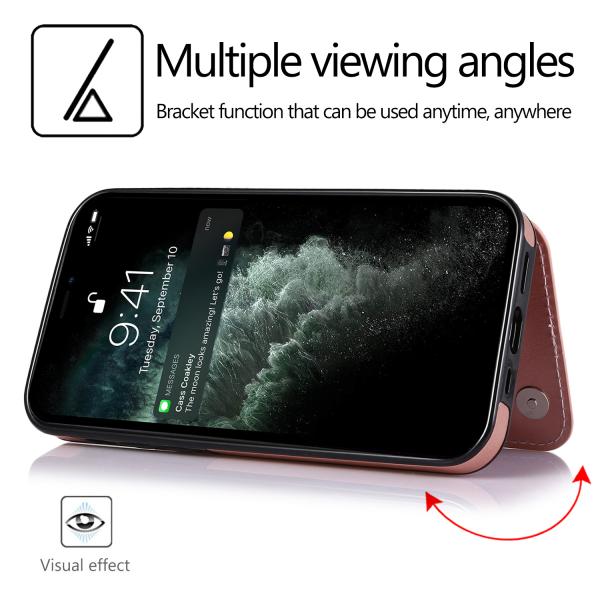 Shockproof PU Leather Mobile Phone Wallet Case Harmless IPhone 11 Cover