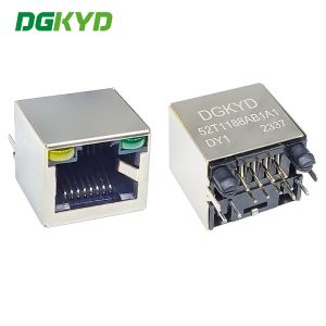 DGKYD52T1188AB1A1DY1 8P8C RJ45 Connector 180° Vertical Interface Without Light