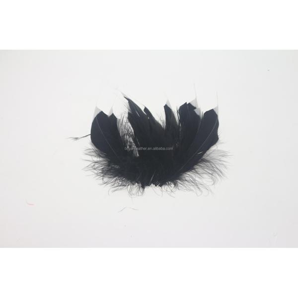 Handmade Two Tone Stripped Goose Carnival Feathers For Personalized Crafts