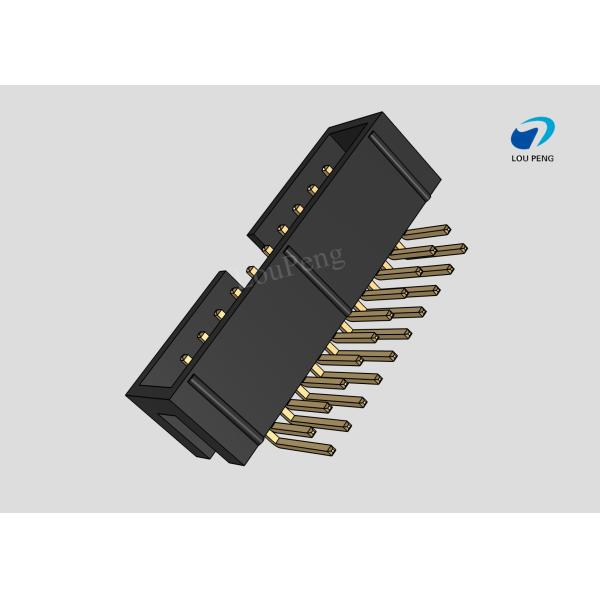 IDC Header connector, PCB Mount Receptacle, Board-to-Board, 2x10 Position, 1.27mm Pitch, Gold Flash, Right angle，DIP