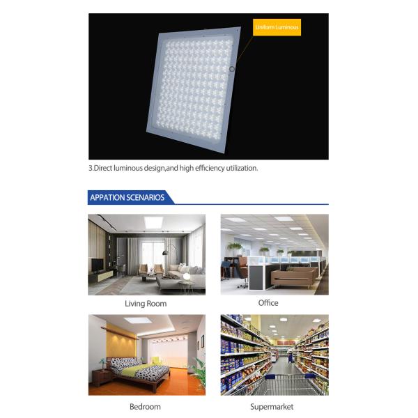 Working Temperature -35 55 120W 3D Flat LED Panel 595*595mm with 20000 Hours Lifespan