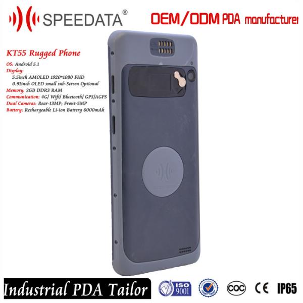 Cheap Handheld Android 5.1 Mobile Phone PDA Mobile Device with Rechargeable 6000Mah Battery for sale