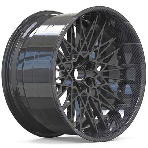China Carbon fiber lip Forged wheels Customized 19 20 21 22 inch custom 2 piece wheels on sale