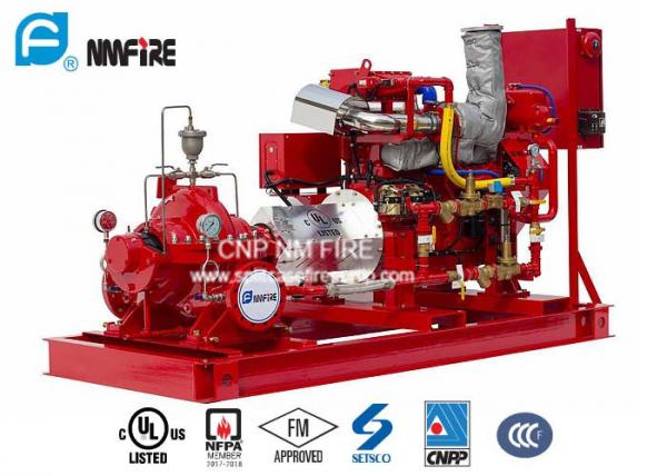 Cheap For Water Use UL/FM Listed Diesel Engine Drive Fire Pump With 1250GPM @ 150PSI  Horizontal Split case Fire Pump for sale