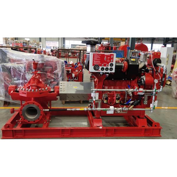 UL FM NFPA20 Diesel Engine Driven Fire Pump Set 68M3/H 58m Heat Exchanger