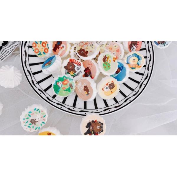 Smooth Coating Custom Meringue Transfer Sheets / Sugar Stamp Transfer Sheets