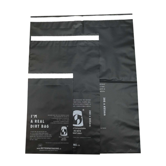custom printed cornstarch made biodegradable compostable eco plastic mailing bags