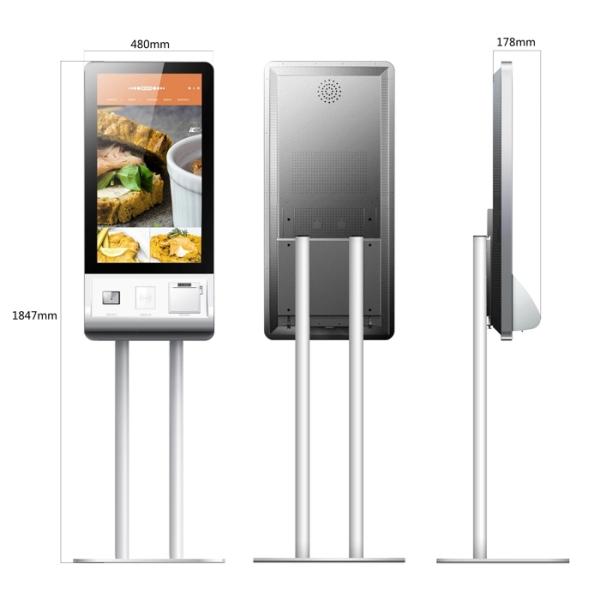 32'' Interactive Digital Signage , Restaurant Digital Signage With QR Code Scanner