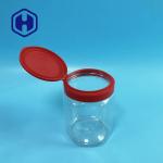 Flip Top Hexagonal Clear PET Plastic Jars For Bath Salts 660ml