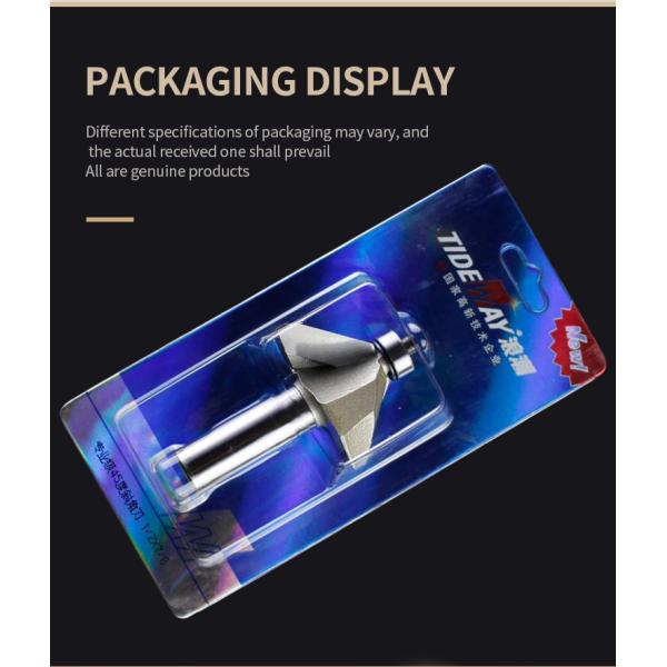 Tideway Customizable CNC Woodworking Router Bits 45 Degree Tungsten Carbide Chamfer Mill Cutter with Bevel Edge OEM Support