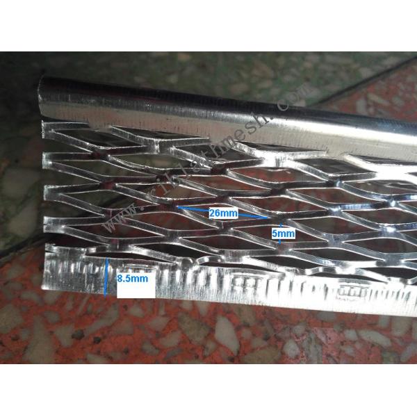 Galvanized Plaster Angle Bead , 55mm Wing Plaster Corner Bead With Reinforced Flange