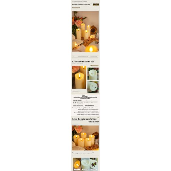 Customized LED Pillar Candles Cordless Flickering Electric Candles Eco Friendly