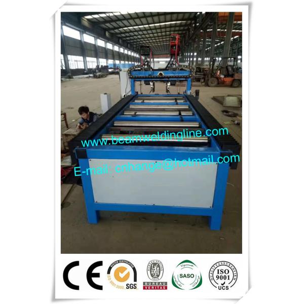 Laser Tracking Corrugated Web H Beam Welding Line , Corrugated Web Beam Welding