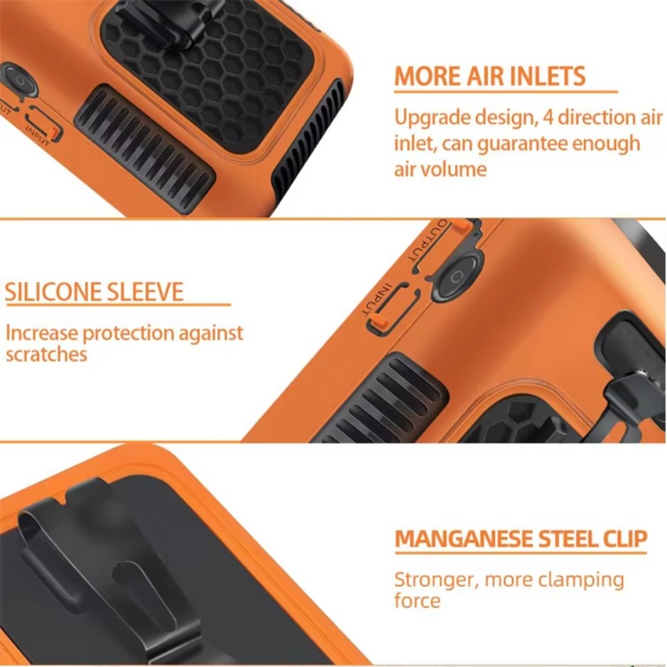 Socool Fan 6000mAh 3 Speed Levels Multifunctional Portable Fan Noise Level Less Than 50 DB Lightweight