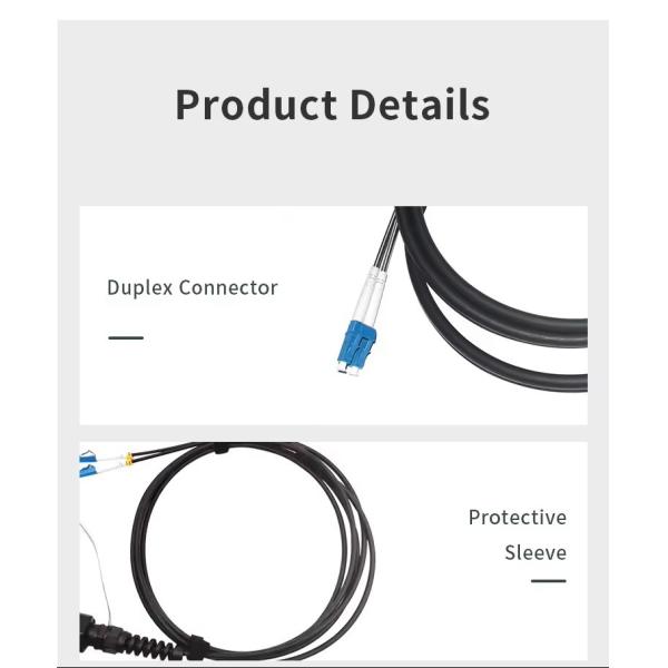 2 Core - 6 Core Military Fiber Optic Cable G657A1 UV Resistant Customizable Length