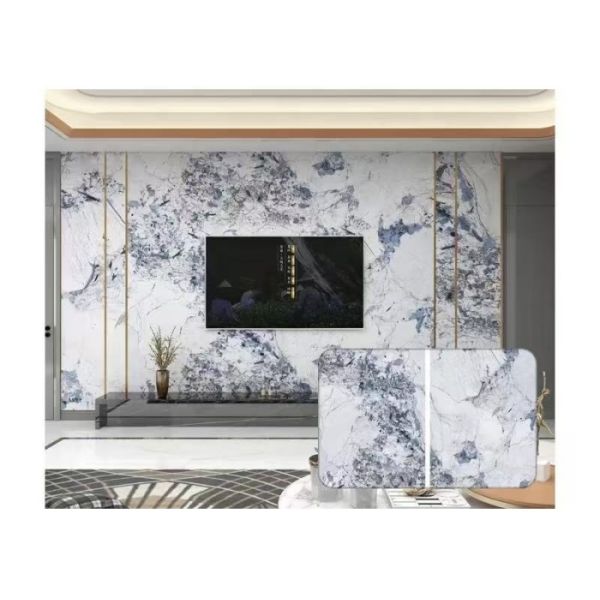 High Gloss PVC Marble Sheets Waterproof Recyclable Eco Friendly