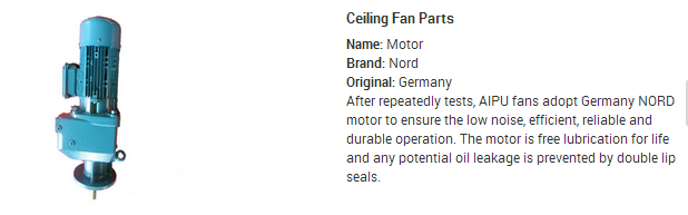 Orient Industrial HVLS Ceiling Fan 10ft Energy Saving Industrial Fans For Warehouses