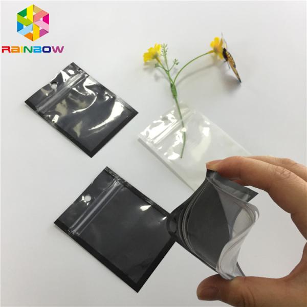 Transparent Clear Front Plastic Pouches Packaging Aluminum Foil Back Weed Mylar Bag