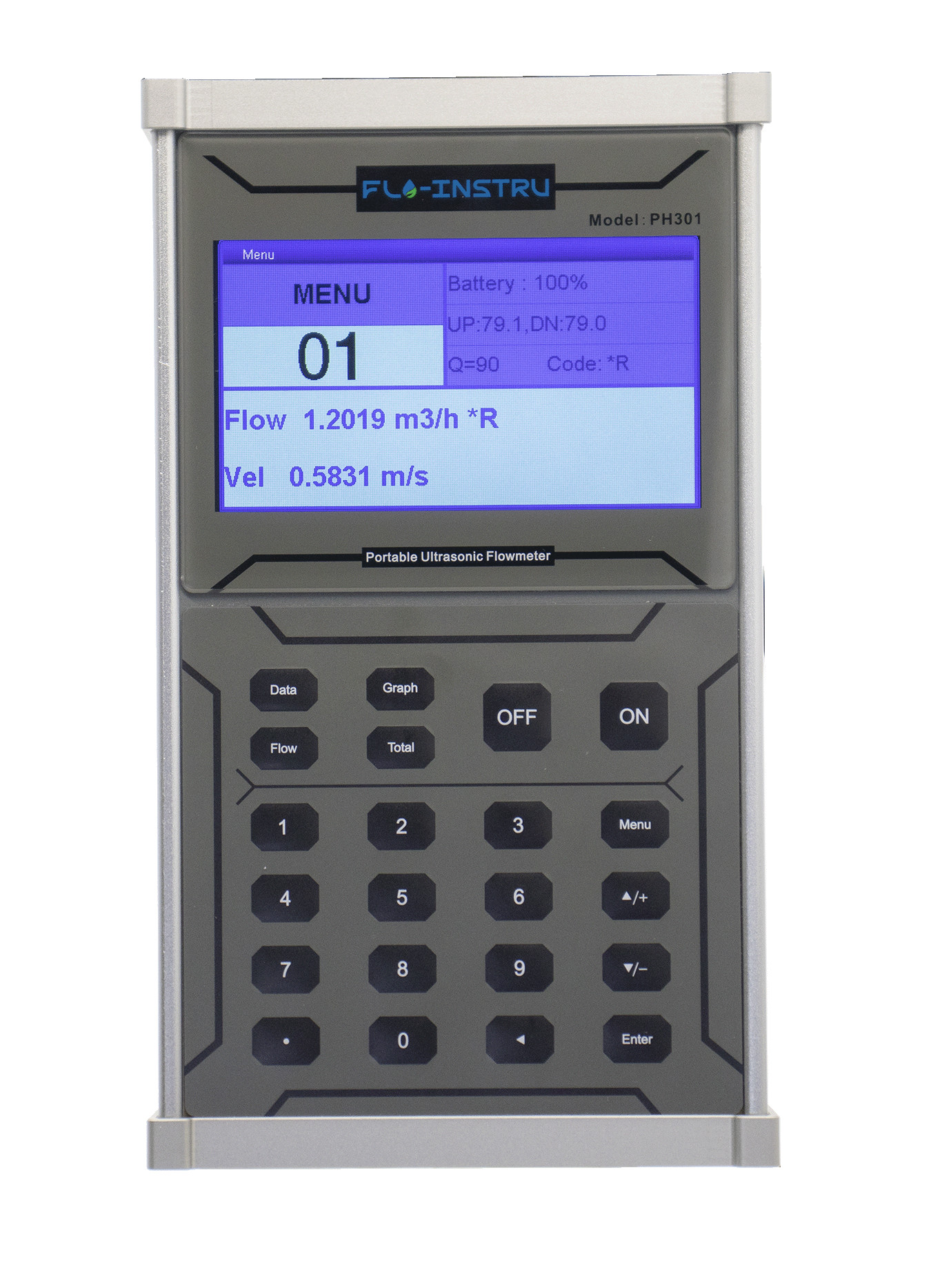 PH301 Handheld Ultrasonic Flowmeter For Experimental