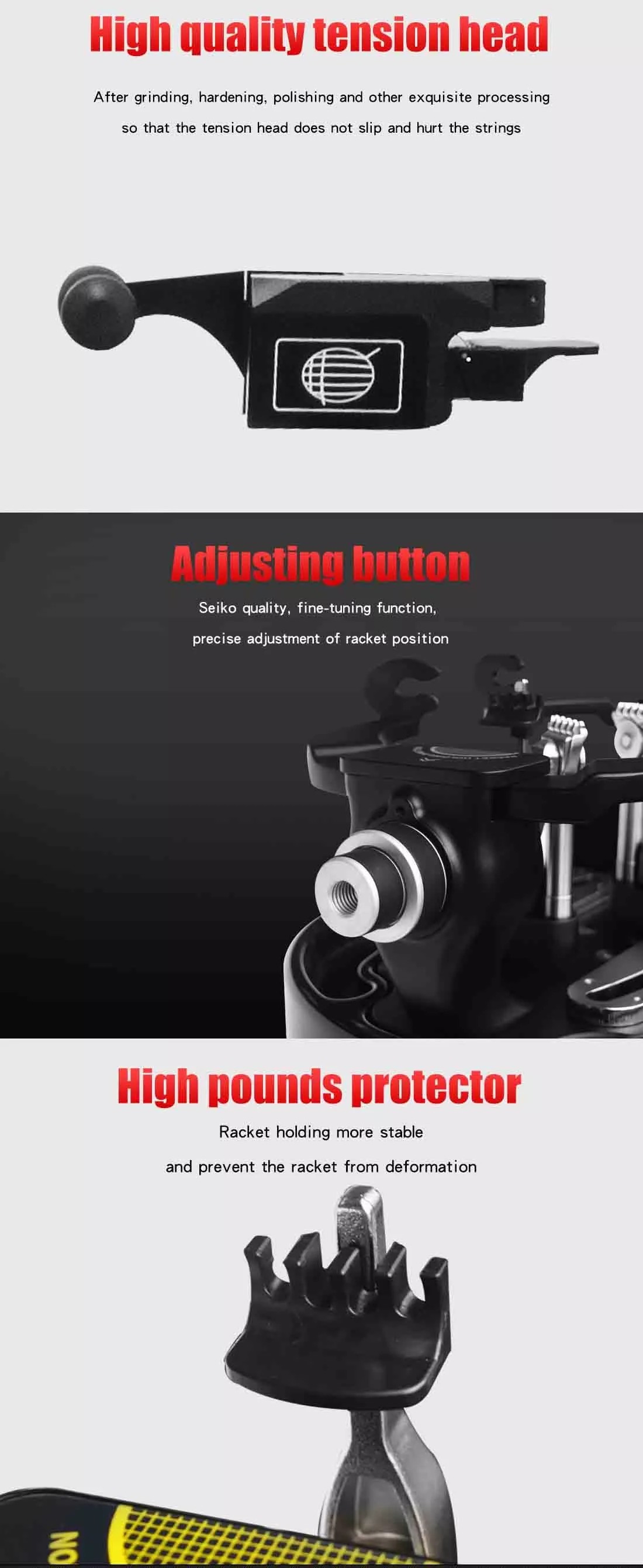 Programmable Badminton Racket Stringing Machine Shuttle Racket Stringing Machine 10 To 90 Pounds