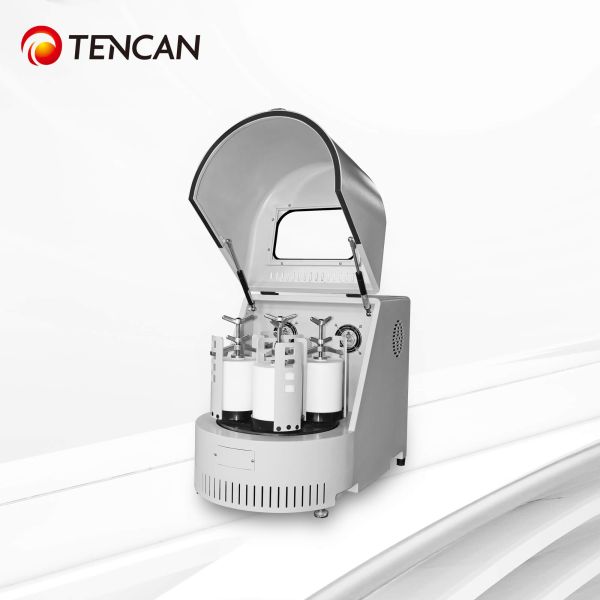 Silver Stainless Steel Compact Planetary Ball Mill for Precise Multi-Powder Grinding