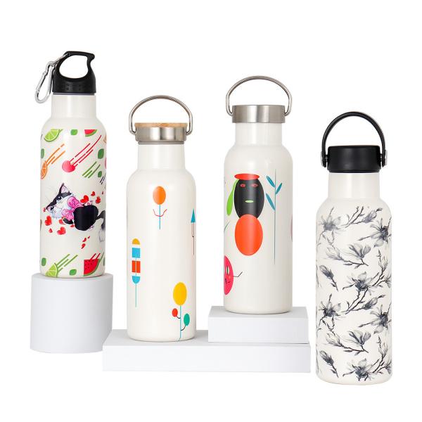Cheap Customized Heat Transfer Vacuum Flask With Various Top Lids for sale