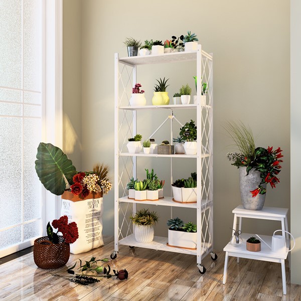 Nice-designed Folding Household Metal Shelving for Decoration & Storage 150kg / layer